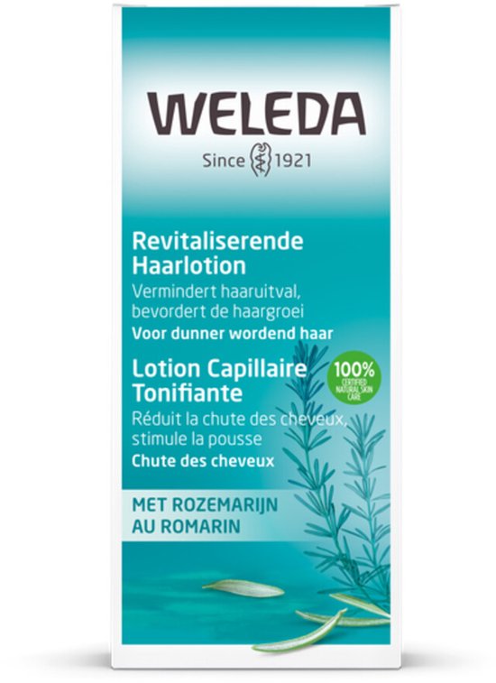 Weleda Revitaliserende Haarlotion - Rozemarijn - Vermindert Haaruitval & Bevordert Haargroei - 100% Natuurlijke Ingrediënten - 100ml