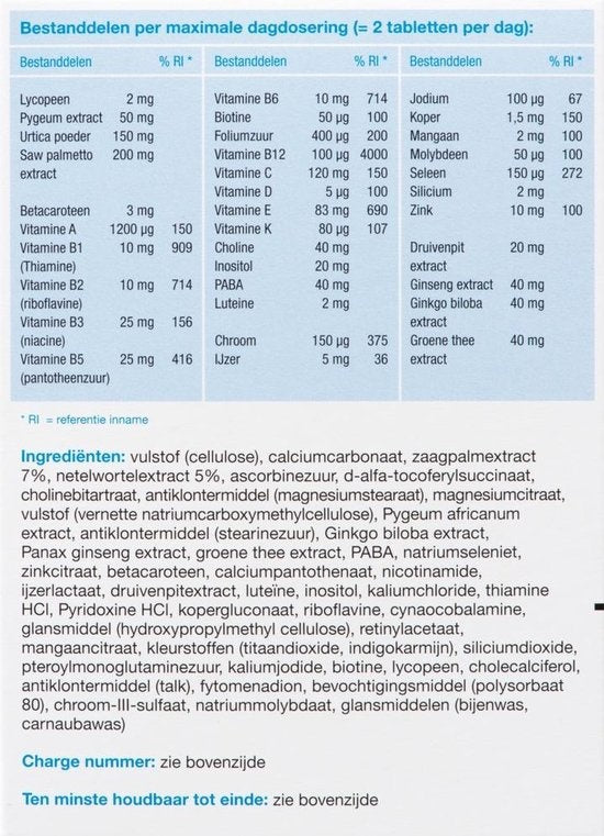 Leef Vitaal Prosta totaal 40+ (90 tabletten) - Verpakking beschadigd