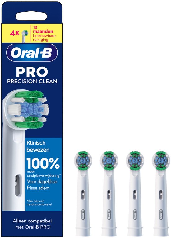 Oral-B Pro Precision Clean Opzetborstels - 4 stuks - Verpakking beschadigd