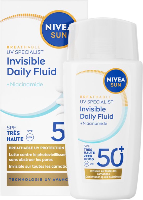NIVEA SUN Breathable UV Specialist Invisible Daily Fluid SPF50+