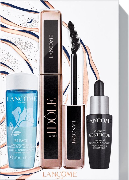 Lancôme Lash Idôle Mascara Set - Lash Idôle Mascara Black - Bi-Facil Make-up Remover (30 ml) - Advanced Genifique Serum (10 ml) - Gift Set