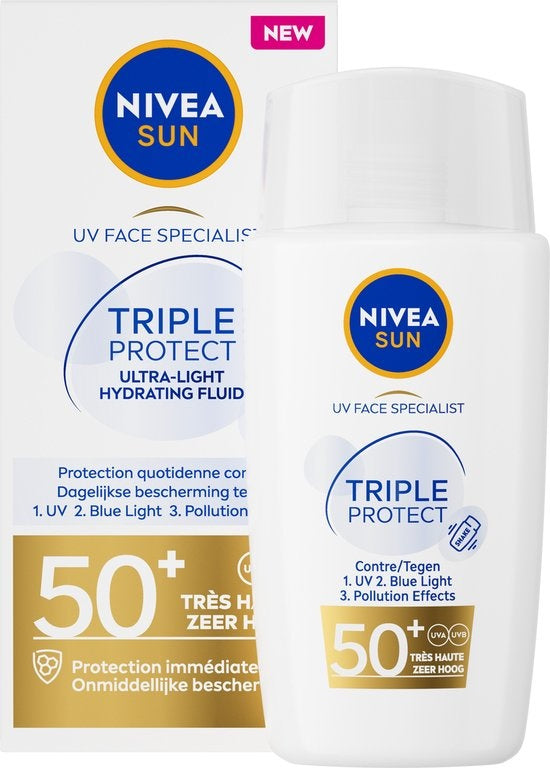 Nivea Sun Sonnenschutzcreme Gesicht Triple Protect SPF 50+ 40 ml