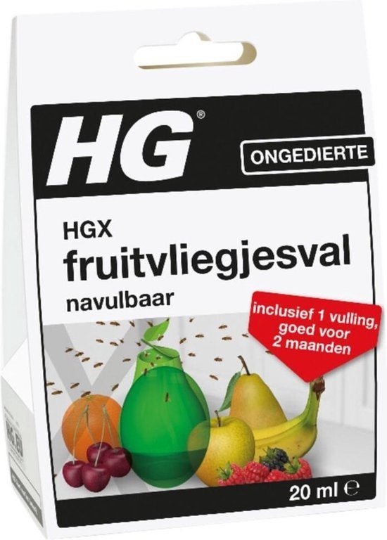 HGX fruit fly trap - 1 piece - effective against fruit flies - decorative pear shape