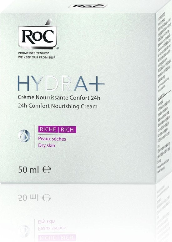 RoC HYDRA+ Voedende crème droge huid - 50 ml - Verpakking beschadigd