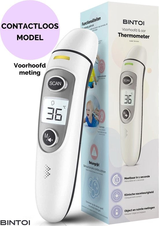 Bintoi¬Æ Stirnthermometer - Temperaturmesser - Fieberthermometer für Erwachsene und Babys - Beschädigte Verpackung