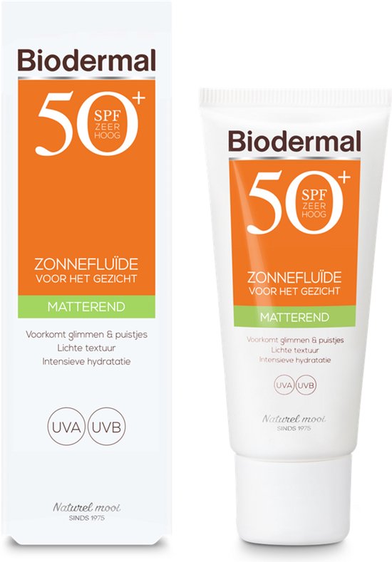 Sonnenschutz für das Gesicht – Mattierendes Sonnenfluid – Lichtschutzfaktor 50 – 40 ml – Verpackung beschädigt