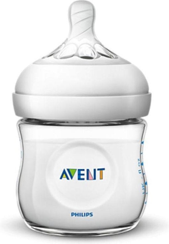 Philips Avent Natural Babyflasche 'SCF030/17 Babyflasche (0 Monate+) für langsamen Milchfluss – Weiß