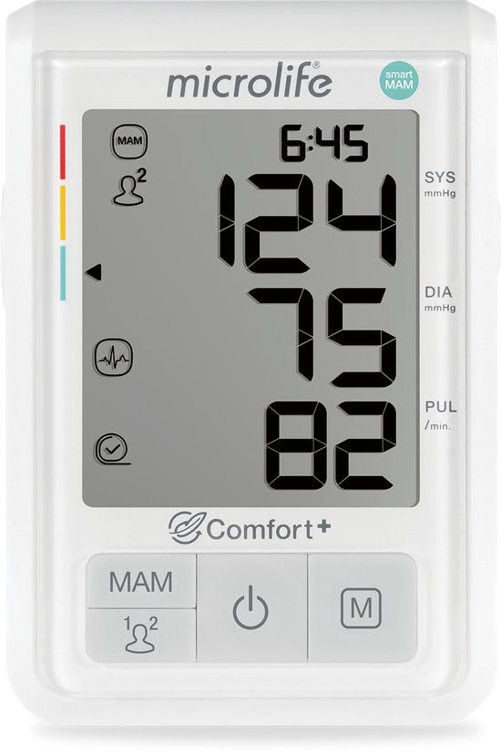 Microlife BP B3 Comfort PC - Bovenarm Bloeddrukmeter - Klinisch Gevalideerd - Nr. 1 bij Huisartsen - Aanbevolen door Hartstichting- Extra Groot Display