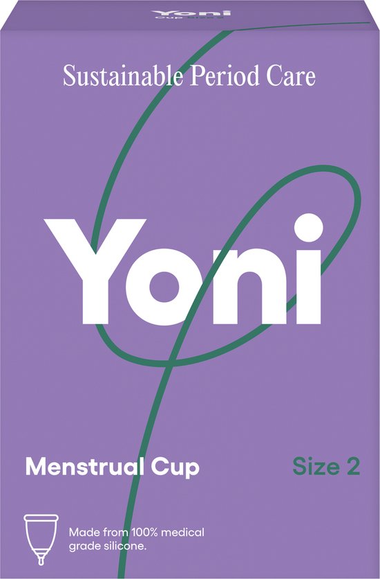 Yoni Menstruatiecup - Medische silicone - Herbruikbare Menstruatie Cup - Period - Menstrueren - Maat 2 - Verpakking beschadigd