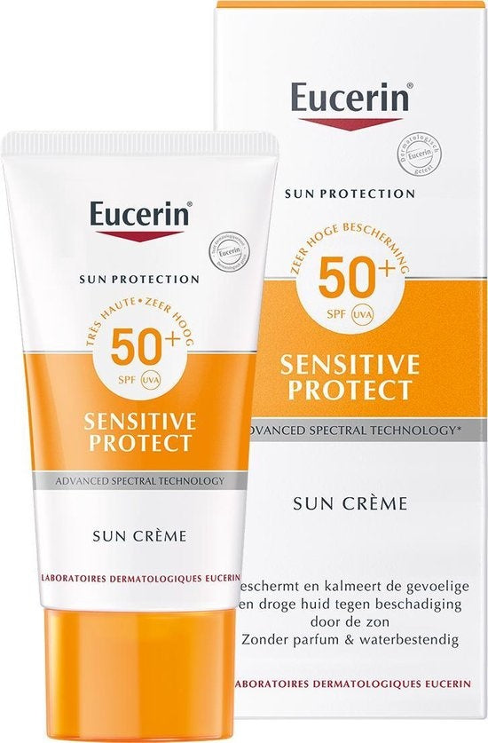 Eucerin Sun Sensitive Protect Cream SPF50+ Trockene Haut – Sonnenschutz – 50 ml