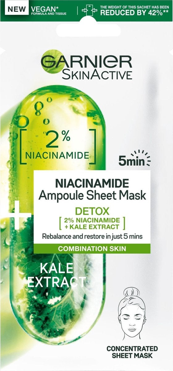 Garnier SkinActive Tissue Face Mask Kale &amp; Niacinamide