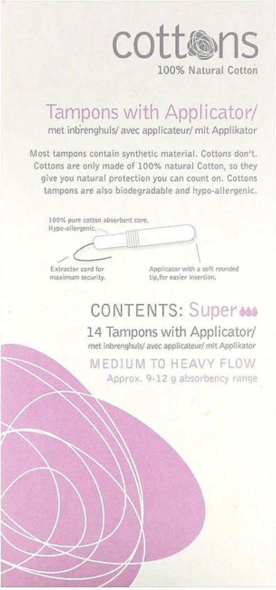 Cottons Tampons mit Einführhülse Super - 14 Stk