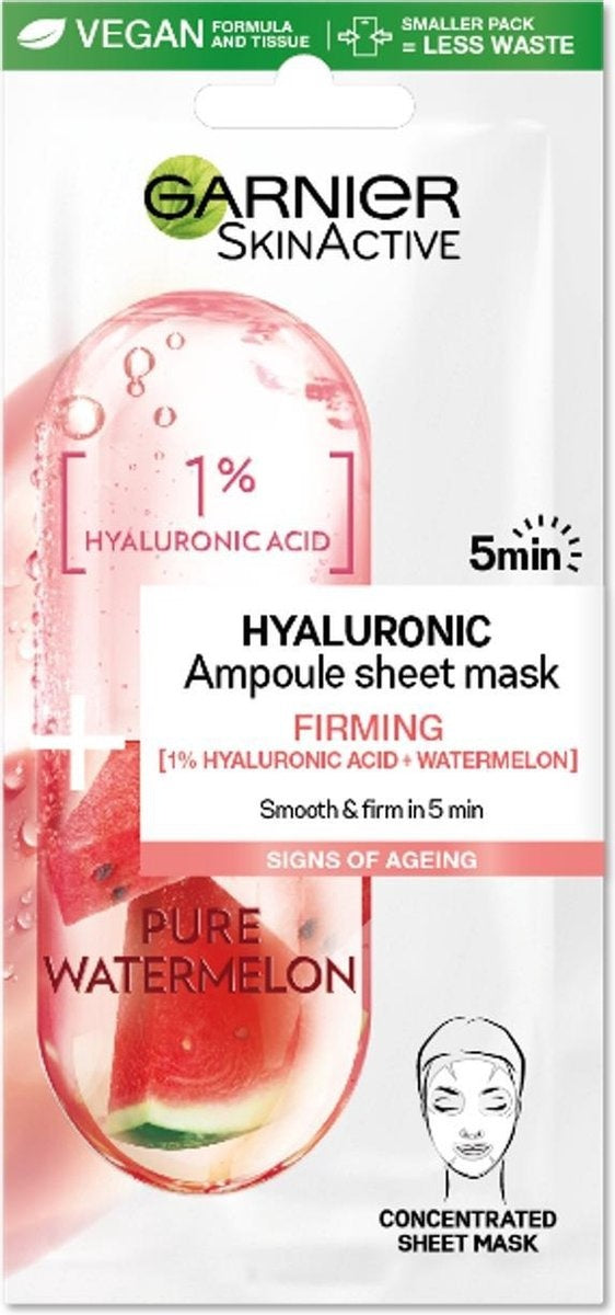 Garnier SkinActive Tissue Face Mask Watermelon &amp; Hyaluronic Acid - 1 piece