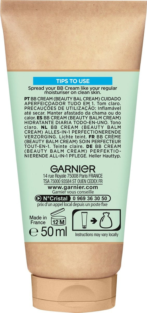 Garnier Skinactive BB Cream Oil Free 50ml - Verpakking beschadigd