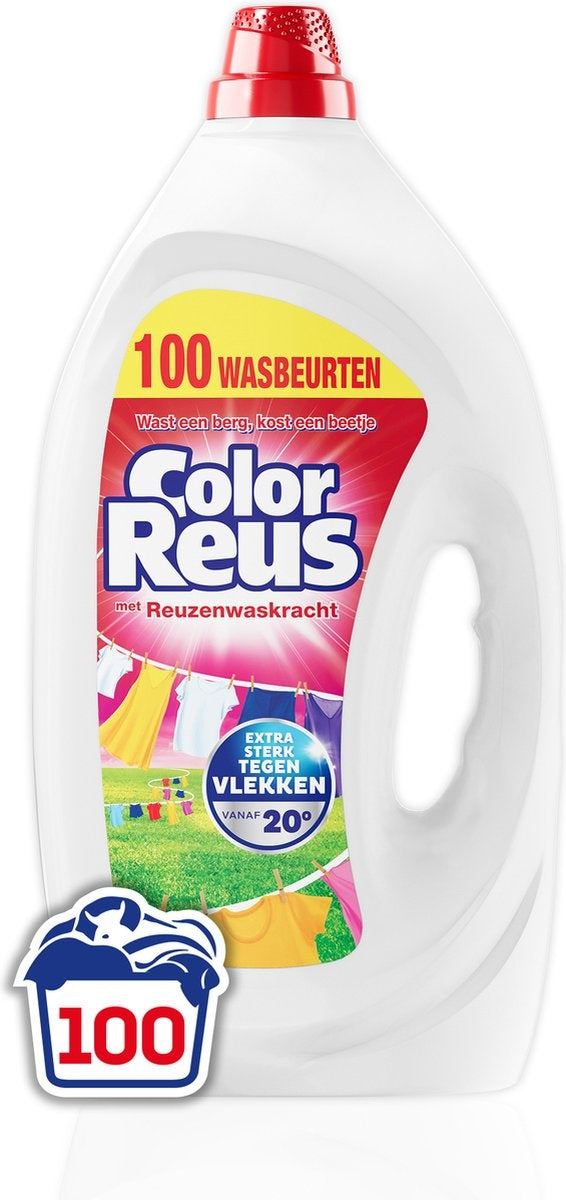 Color Reus Gel Flüssigwaschmittel – Buntwäsche – Vorteilspack – 100 Wäschen