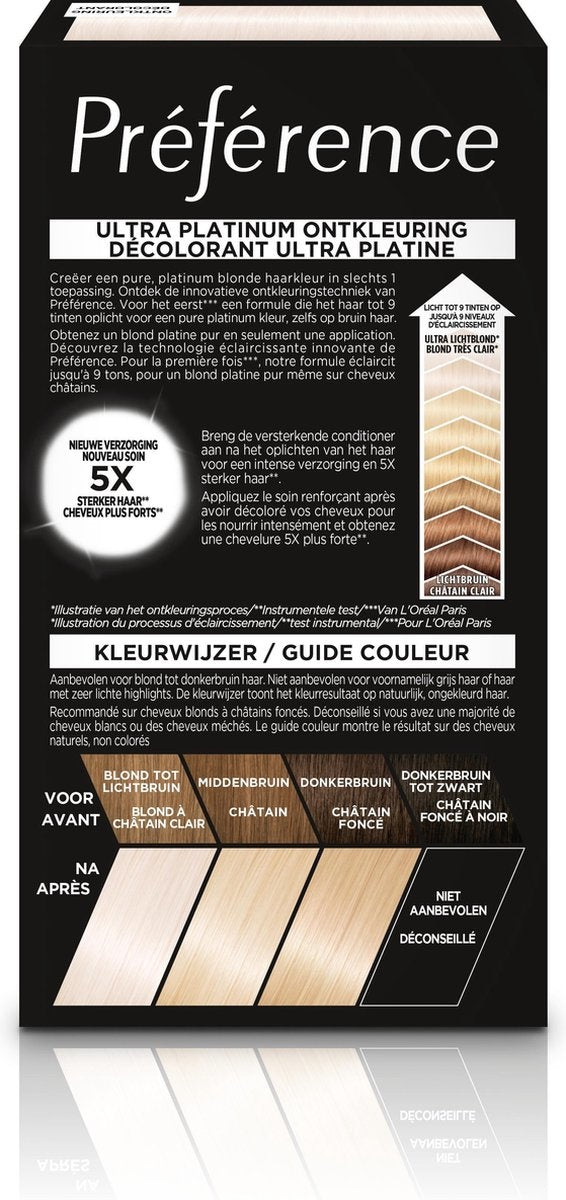 L'Oréal Paris Préférence Ultra Platinum - Platinum Blond - Ontkleuring - Verpakking beschadigd