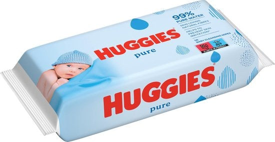 Huggies baby wipes - Pure 99% water - 18 x 56 pieces - 1008 wipes