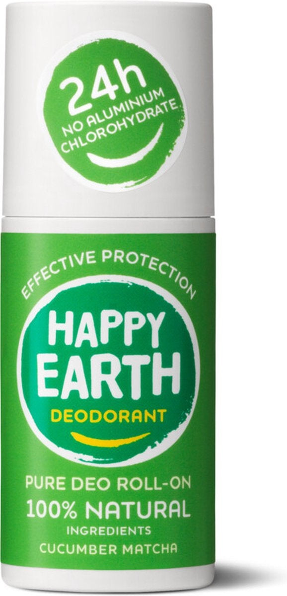 Happy Earth Pure Deodorant Roll-On Gurke Matcha 75 ml