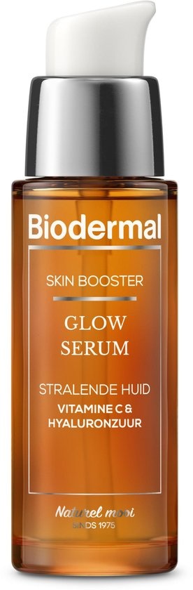 Biodermal Skin Booster Glow serum 'For a radiant skin with Vitamin C and Hyaluronic acid - Hyaluronic acid serum 30ml - Packaging damaged