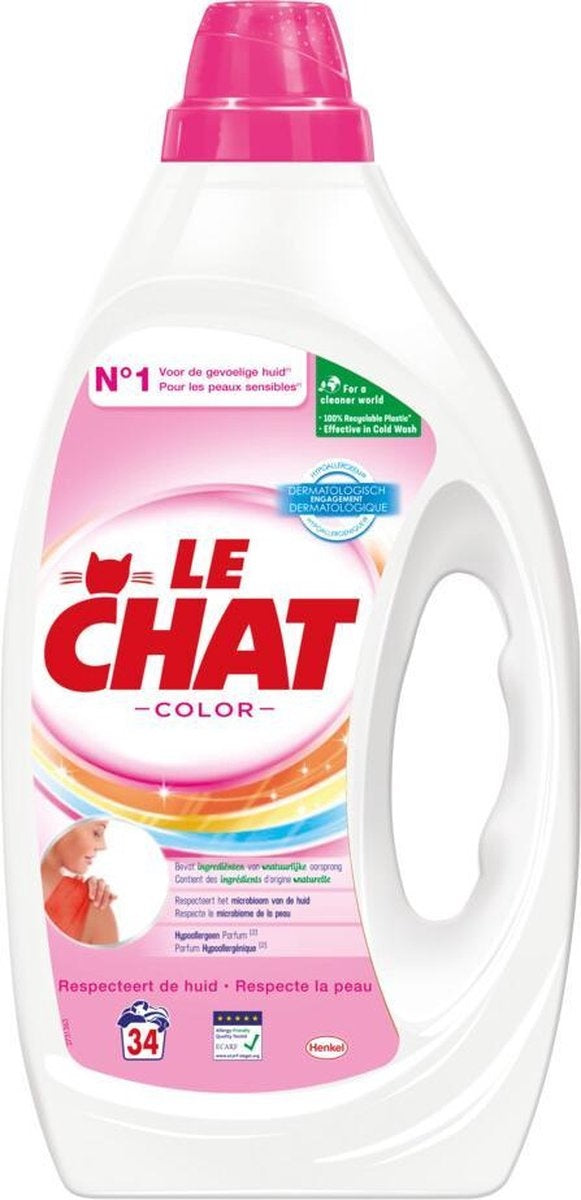 Le Chat Wasmiddel Gel Color Sensitive 1,7 liter