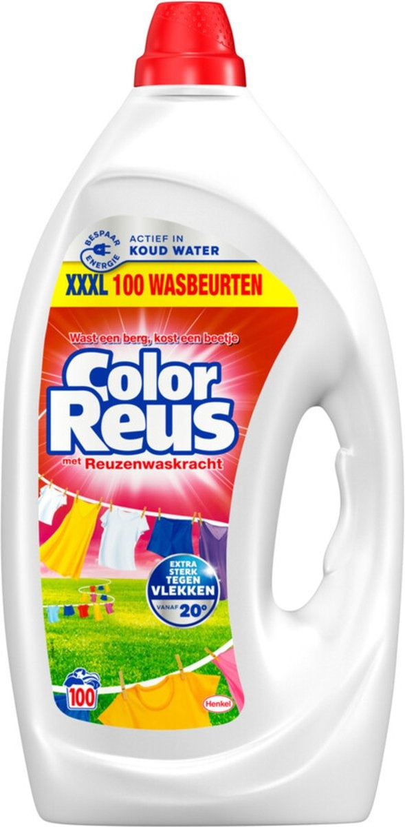 Color Reus Gel Flüssigwaschmittel – Buntwäsche – Vorteilspack – 100 Wäschen