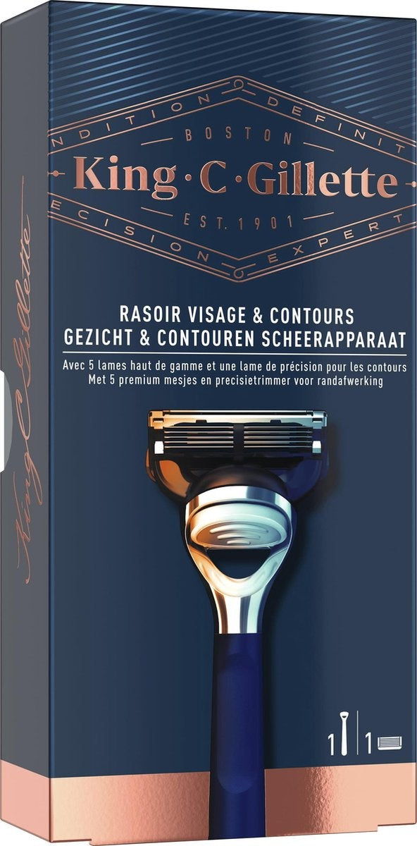 King C. Gillette Gesichts- und Konturrasiersystem für Herren