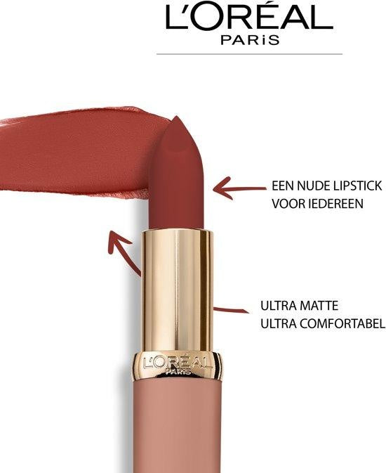 L'Oréal Paris Color Riche Free the Nudes Lippenstift ‚07 No Shame,  Roze - Nude Matte Lipstick ‚ L'Oréal Lipstick ‚3,9 gr.