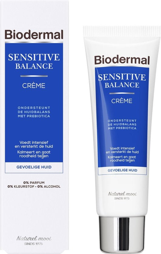 Biodermal Sensitive Balance Crème ‚Gezichtsverzorging met hyaluronzuur - Dagcreme voor de gevoelige huid - 50ml