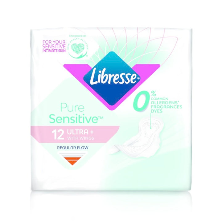 Libresse Pure Sensitive - Ultra + Wings sanitary towels - 12 pieces