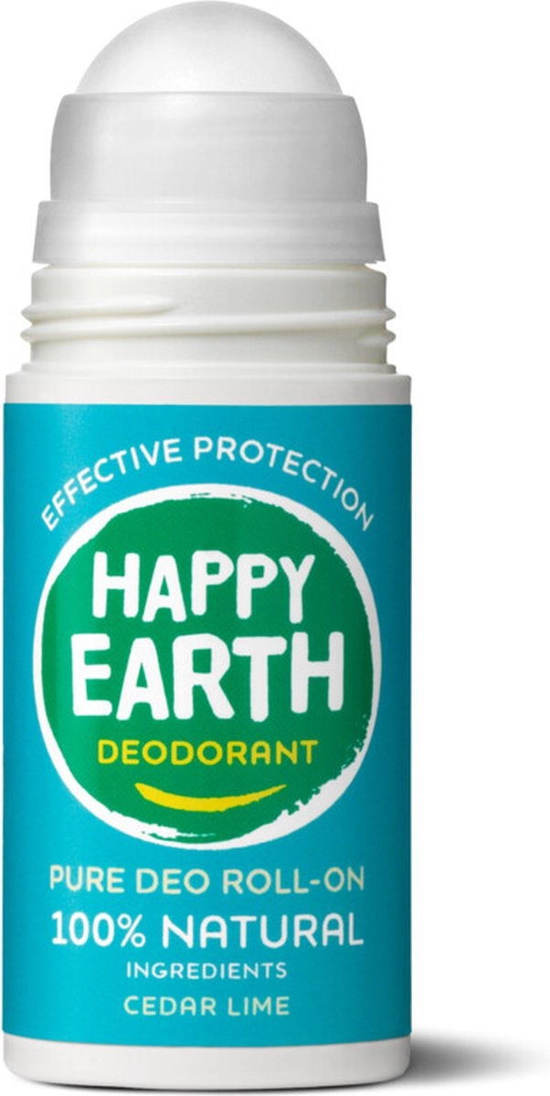 Happy Earth Pure Deodorant Roll-On Zeder Limette – 75 ml