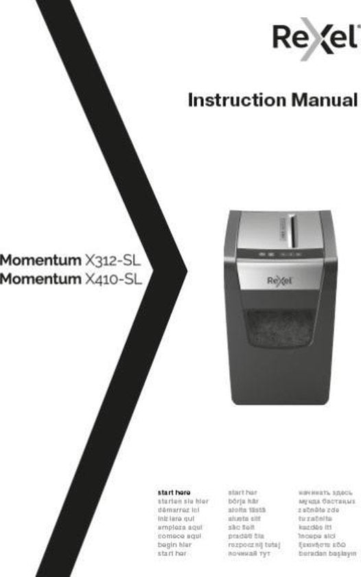 Rexel Momentum X410-SL Slimline Silent Paper Shredder for Home/Home Office or Office - P- 4 Cut - Up to 10 A4 Sheets - Shreds Documents with Small Staples and Paper Clips - 23 Litre Waste Bin - Black