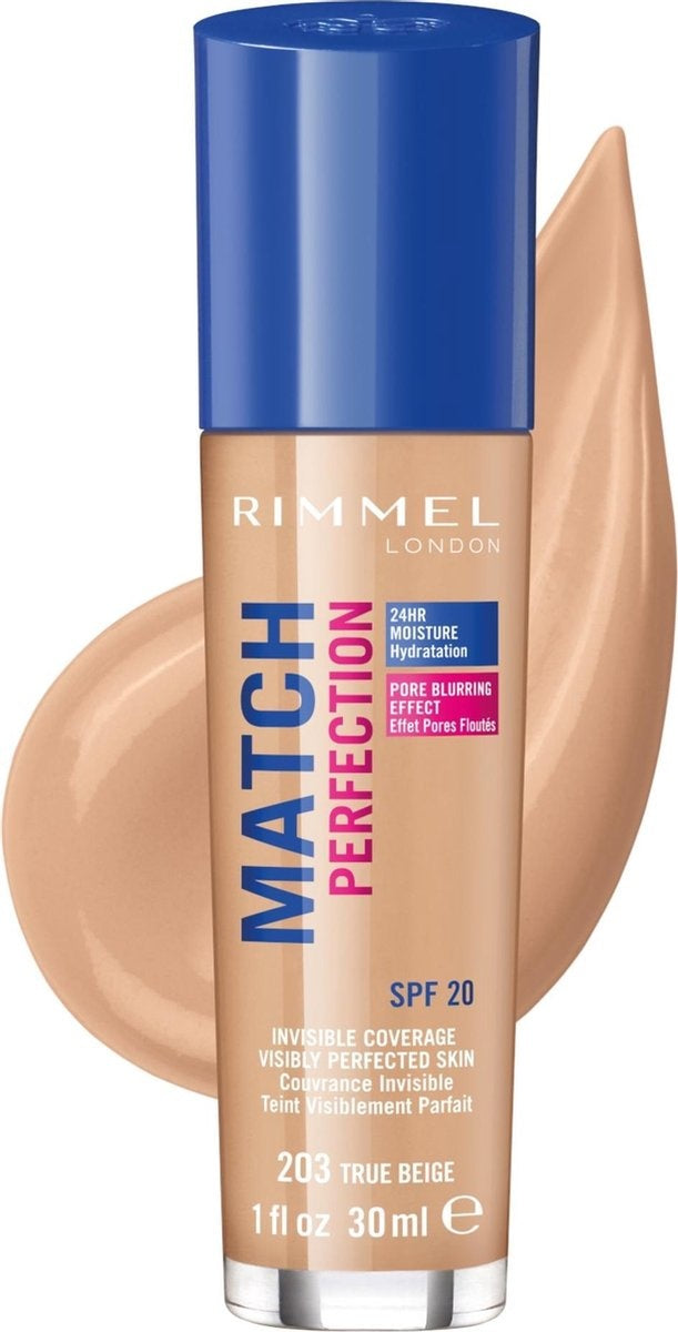 Rimmel London Match Perfection SPF20 Foundation - 203 True Beige