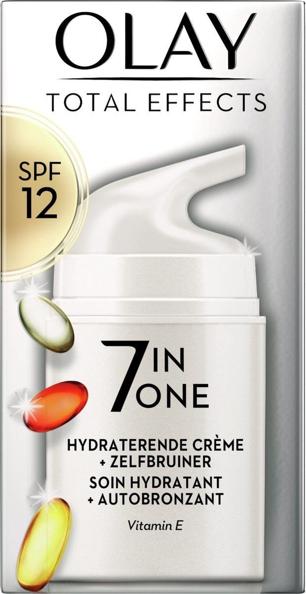 Olay Total Effects 7in1 Hydraterende Dagcrème En Zelfbruiner - SPF12 - 50ml - Verpakking beschadigd