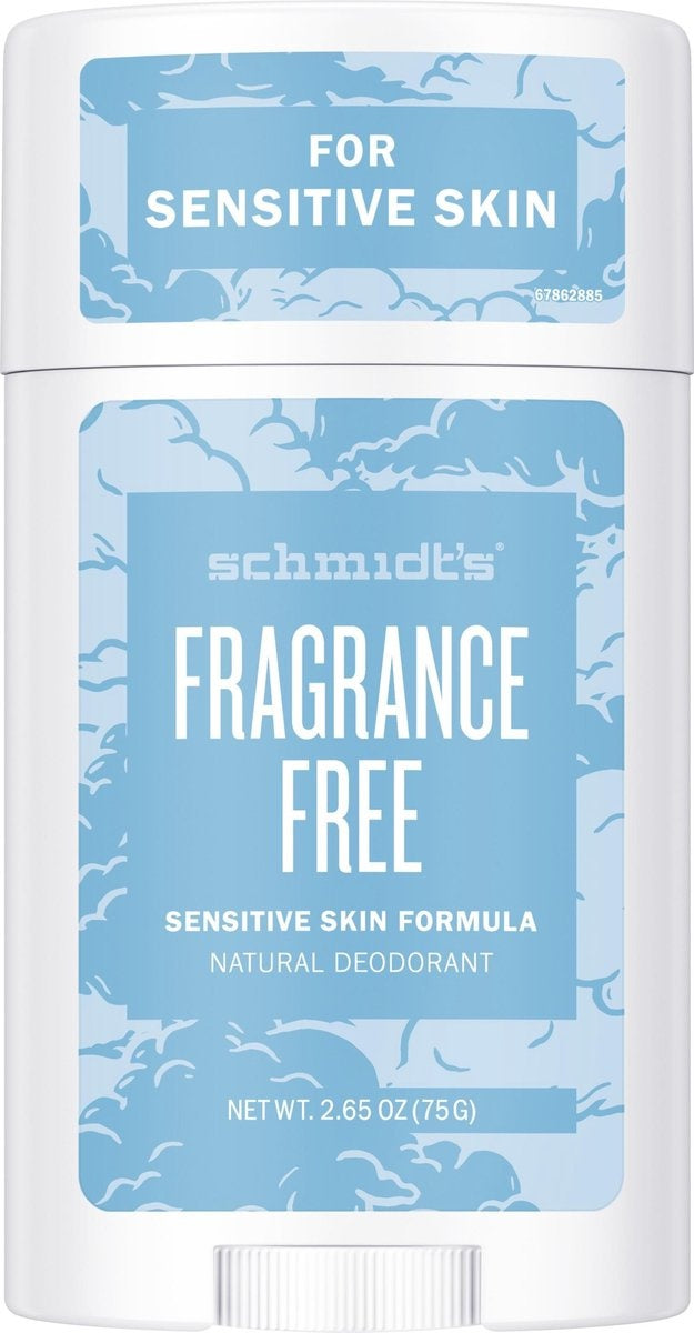 Schmidt's Fragrance Free Natural Sensitive - Deodorant Stick - 75 g - Verpakking beschadigd