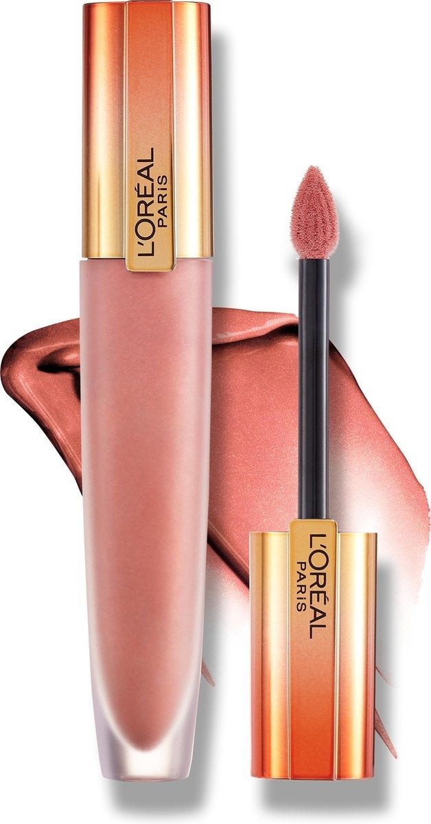 L'Oréal Paris Paris Electric Nights Rouge Signature Matte Lipstick – 201 I Stupefy – Nude Pink