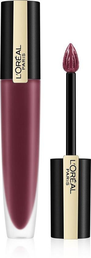 L'Oréal Paris Rouge Signature Lippenstift – 103 I Enjoy – Dunkelrot – Matter flüssiger Lippenstift