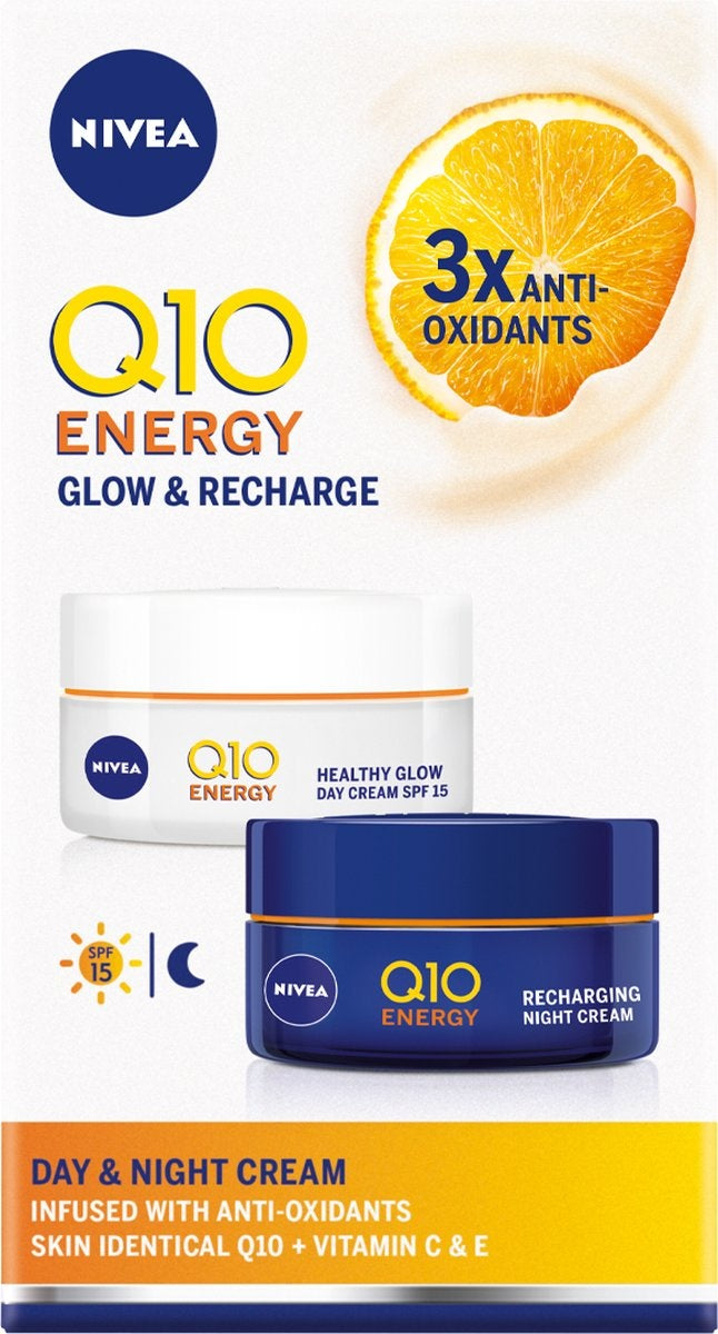 Huidverzorging geschenkset - NIVEA Q10 Energy Glow & Recharge Geschenkset - Verpakking beschadigd