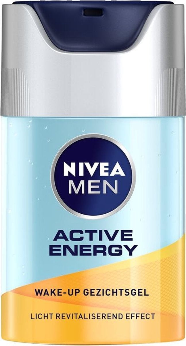 NIVEA MEN Active Energy Wake-up Gesichtsgel – 50 ml – Verpackung beschädigt