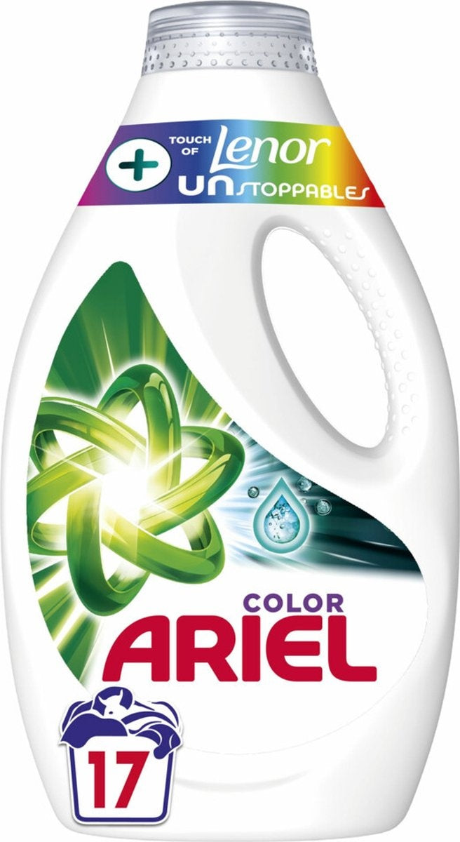 Ariel Vloeibaar Wasmiddel +Touch Van Lenor Unstoppables - Kleur -17 Wasbeurten