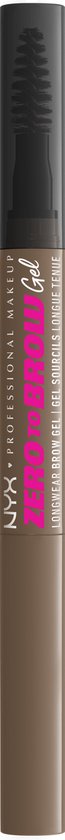 NYX Professional Makeup Zero to Brow - Ash Brown - Wenkbrauwgel Bruin - Verpakking beschadigd