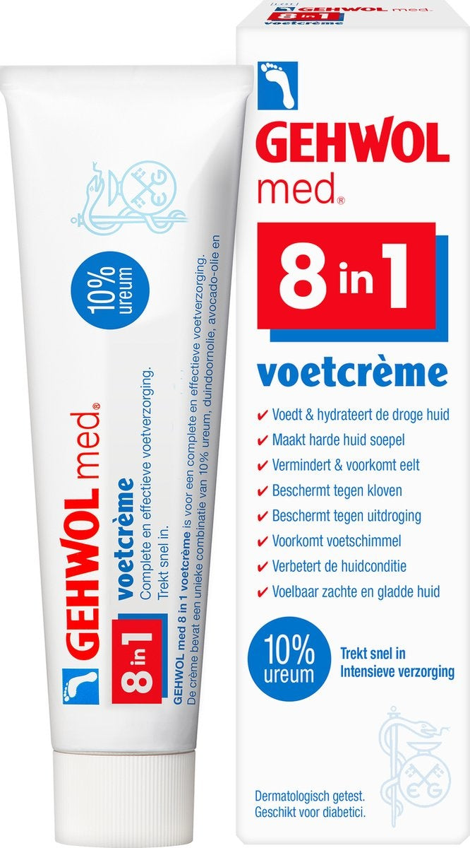 Gehwol 8 in 1 Foot Cream - 75ml - Packaging damaged