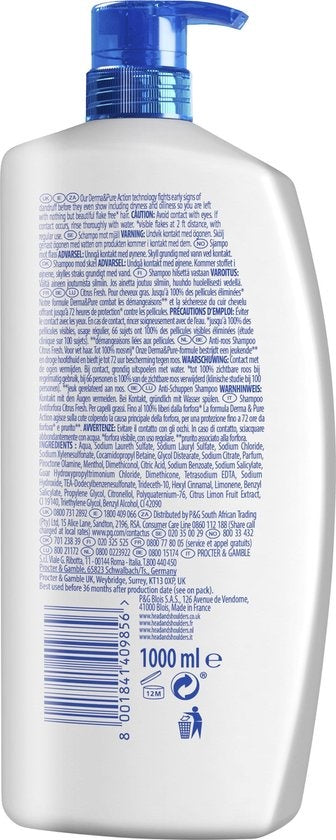 Head &amp; Shoulders Citrus Fresh Anti-Dandruff Shampoo - 1 litre