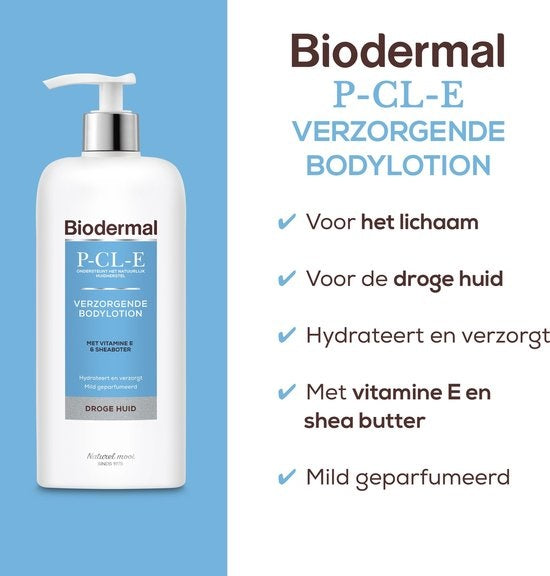 Biodermal P-CL-E Verzorgende Bodylotion voor de droge huid - Bodylotion met vitamine E en natuurlijke sheaboter - 400ml