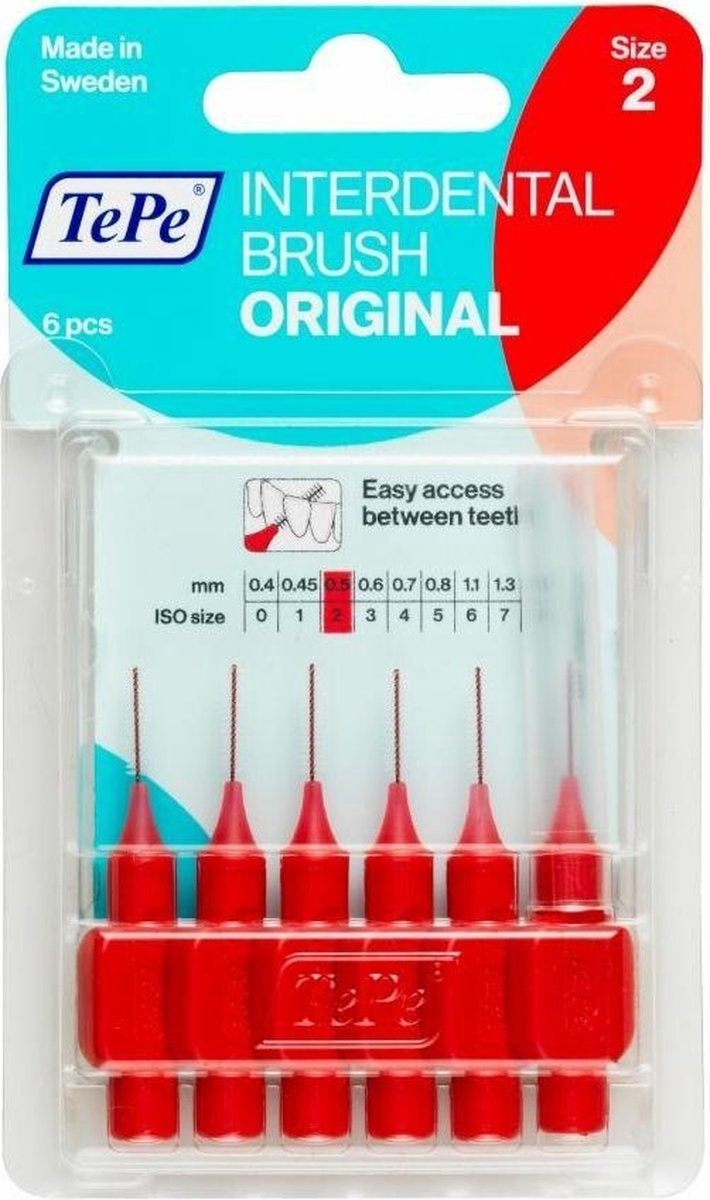 Tepe Interdentalbürsten Original Rot 0,5mm - 6 Stk.