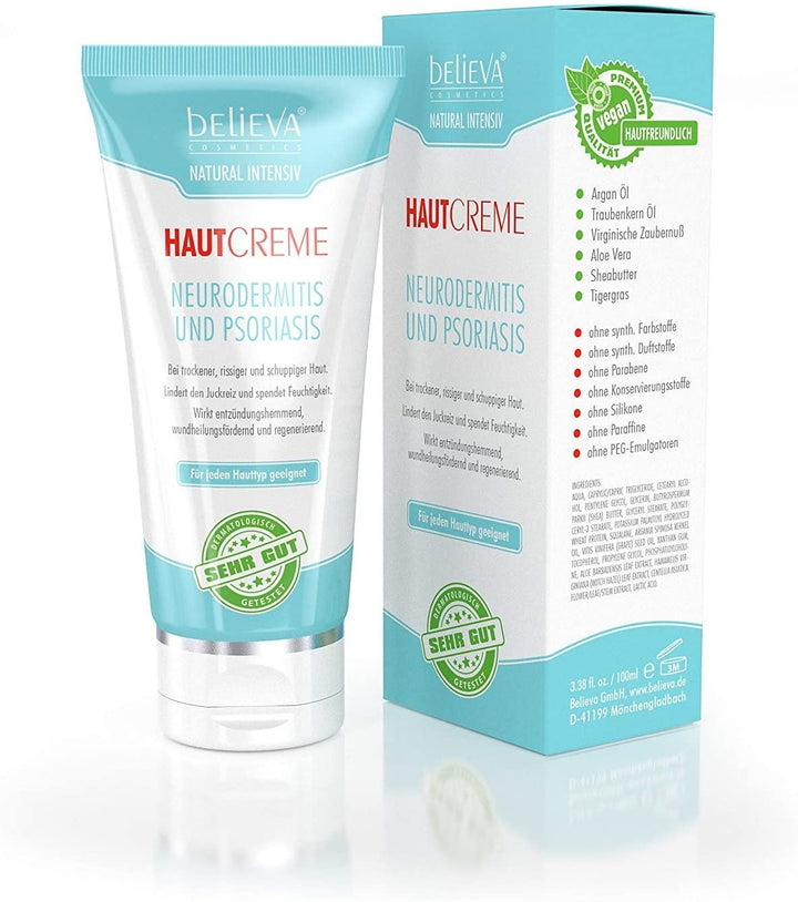 Believa Natural Intensiv – Hautcreme gegen Neurodermitis und Psoriasis – Verpackung beschädigt