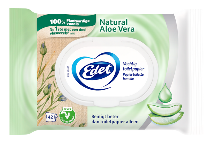 Edet Feuchtes Toilettenpapier Aloe Vera – 42 Stück