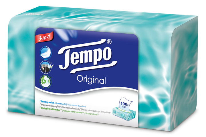 Tempo Original Box - 4-ply tissues - 100 pcs. Assortment image box