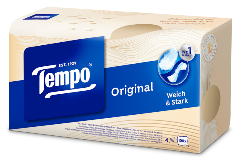 Tempo Original Box - 4-ply tissues - 100 pcs. Assortment image box