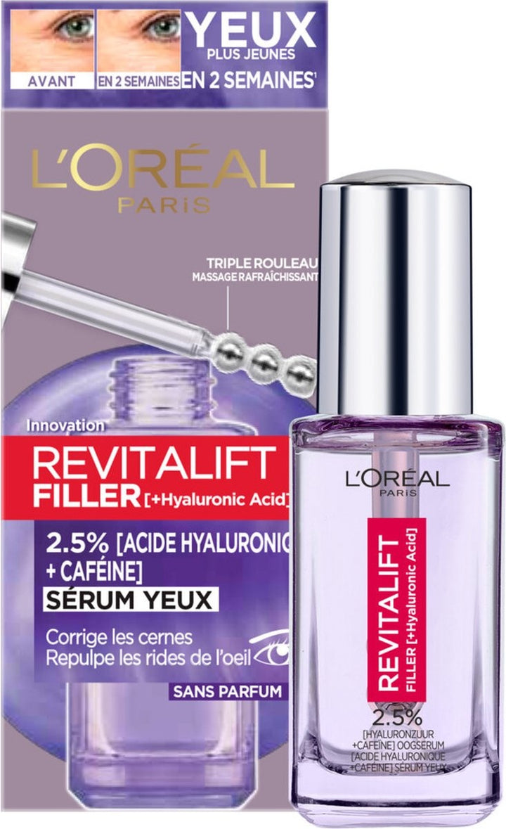 L'Oréal Paris Revitalift Filler Augenserum – 20 ml – Verpackung beschädigt