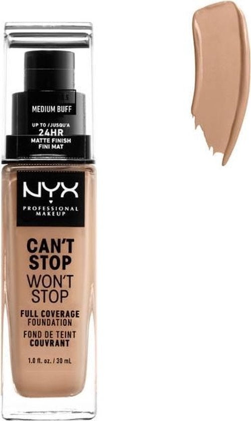 NYX Professional Makeup Can't Stop Won't Stop Full Coverage Foundation - CSWSF10.5 Neutral Buff - Foundation - 30 ml